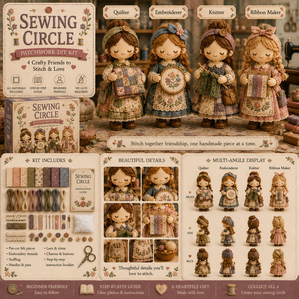 🎁 Ultima zi: bucură-te de 49% reducere! 🧵 Set de patchwork miniatural din seria "lume în miniatură"