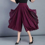 2026 New Fashion Ice Silk Pantaloni din șifon subțiri cu talie înaltă