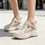 【Efect de înălțare invizibil】Pantofi casual eleganți, perforați, respirabili și confortabili