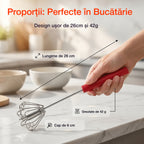 🥳Cumpără 1 Primești 1 Gratuit💪Peste 50.000 de bucăți vândute! 🥚Tel manual semiautomat: se rotește prin simpla apăsare, fără electricitate. Bate ouăle și frișca în doar câteva secunde! ✨