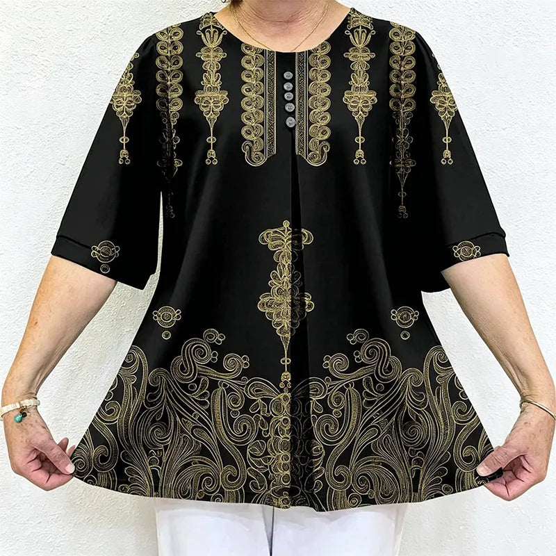 Ie și Bluză de Vară pentru Femei, Haine Casual Confortabile și Elastice