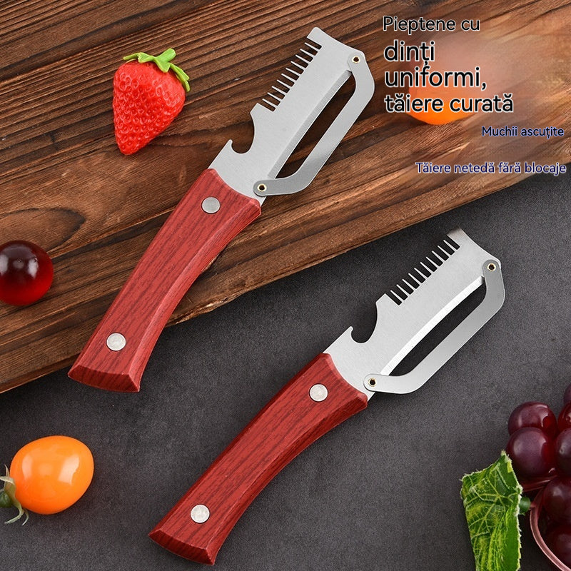 ✅Cumpără 1, primești 1 gratuit (2 articole) 🧅🔪 Curățător de rășini multifuncțional 3 în 1: Curățează, feliază și deschide sticle! 🔥