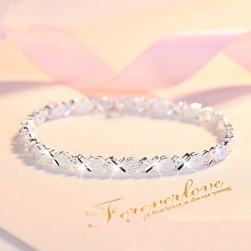 😀👉【Cumpărați unul și primiți unul gratuit】💖🍀Brățară de mână pentru femei, din argint sterling 925, cu trifoi cu patru foi, Love New Fashion