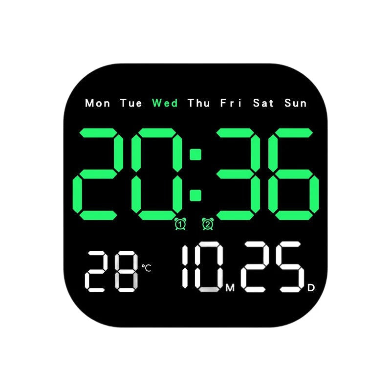 🕰️🛏️Ceas digital cu dublă utilizare pentru casă/birou – trezire delicată, spune adio alarmelor enervante / luminozitate reglabilă / funcționare silențioasă pe timp de noapte / afișaj temperatură🌙