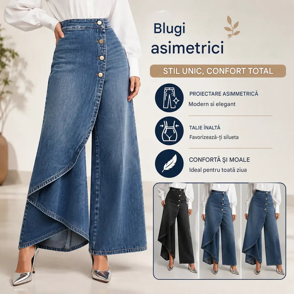 🥇Spodnie jeansowe damskie z wysokim stanem, luźny krój, wygodne w noszeniu, elegancki i modny design