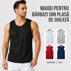 👕【Set de 3 bucăți】Maiouri bărbătești casual din material răcoros tip mătase de gheață ✅ Ușoare, respirabile și cu uscare rapidă