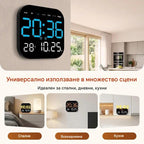 🕰️🛏️Ceas digital cu dublă utilizare pentru casă/birou – trezire delicată, spune adio alarmelor enervante / luminozitate reglabilă / funcționare silențioasă pe timp de noapte / afișaj temperatură🌙