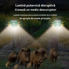 Repelent solar cu ultrasunete pentru animale pentru exterior Repelent pentru păsări cu lumină infraroșu intermitent cu LED roșu și albastru