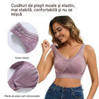 😍❤️40-120 kg【Pachet de 3】✨ Sutien de damă cu susținere înaltă, fără armătură, din dantelă