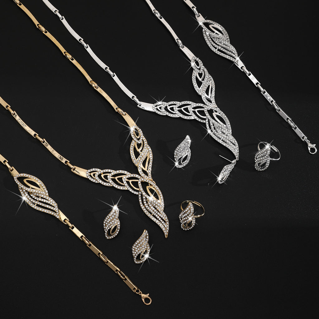 【Inel + Brățară + Cercei + Colier】Set de bijuterii în stil boho, creativ și unic, în stil minimalist.