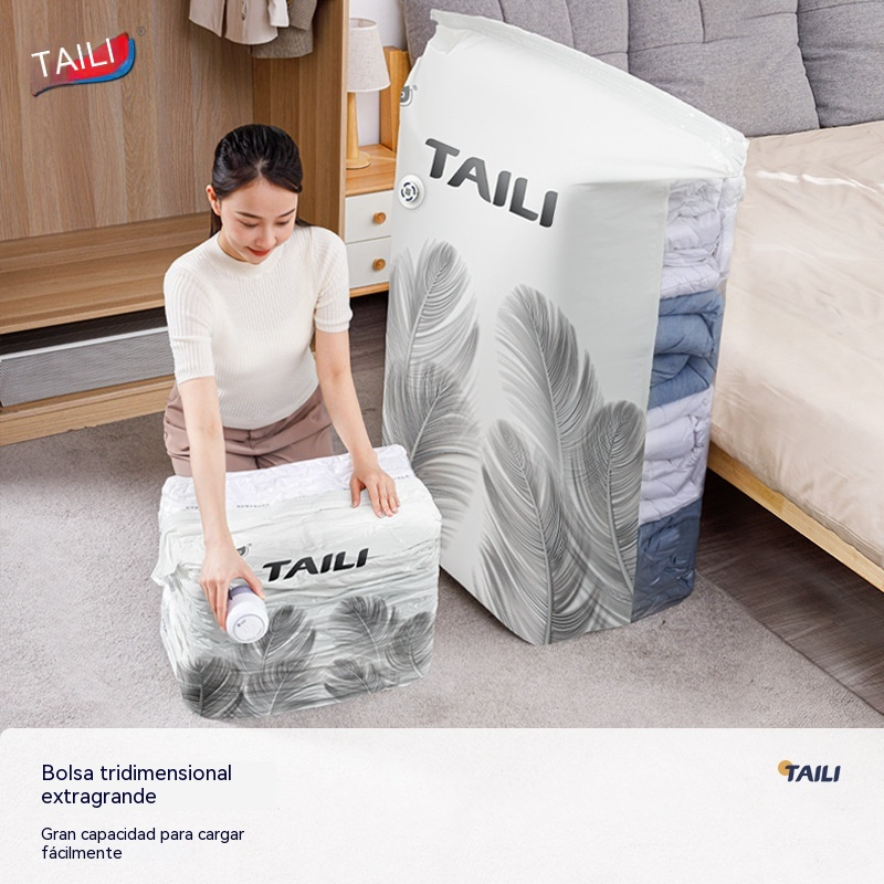 🧳【56×80 cm】【Set de 5 bucăți】💨 Saci de depozitare vidat cu capacitate mare – fără pompă de aer, anti-scurgere, ideali pentru economisirea spațiului în valiză și acasă