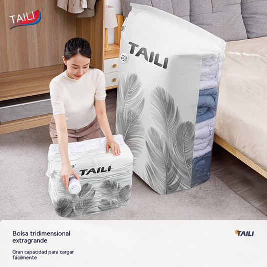 🧳【56×80 cm】【Set de 5 bucăți】💨 Saci de depozitare vidat cu capacitate mare – fără pompă de aer, anti-scurgere, ideali pentru economisirea spațiului în valiză și acasă