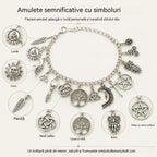 🔮✨Brățară cu pandantive vintage, aer mistic pentru femei – Bijuterii cerești, gotice și boho