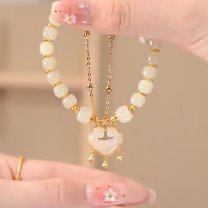 ✨【Cumpărați unul, primiți unul gratuit】Noua brățară de jad Hetian din aur de 14K