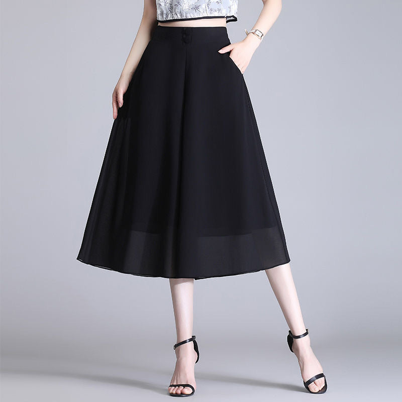 💃🔥2026 pantaloni pantaloni de vară noi de damă, din șifon subțire, tăiați casual, cu talie înaltă (40kg-90kg)
