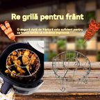 🍢🍖🍗Grătar din oțel inoxidabil 304 cu 24 de țepușe pentru cuptor cu aer cald