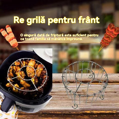 🍢🍖🍗Grătar din oțel inoxidabil 304 cu 24 de țepușe pentru cuptor cu aer cald