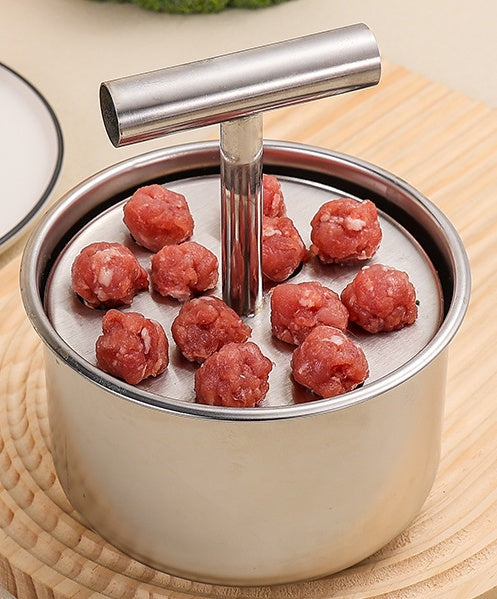 🍖🐟【Cumpărați 1 obțineți 1 gratuit】Formator din oțel inoxidabil pentru chiftele, ustensilă practică pentru bucătărie – ideal pentru chiftele de carne și pește