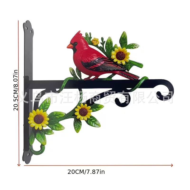 【Decorațiuni de Grădină 2026】Suport de Perete din Fier Forjat pentru Ghivece, Cârlig Decorativ Retro cu Păsări și Flori pentru Curte (6 Modele) ✨