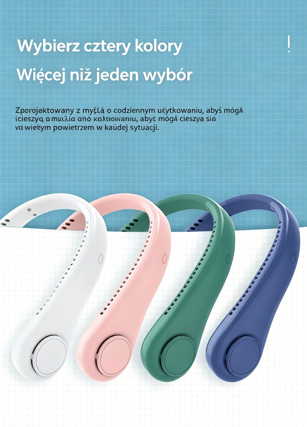 🌬️ Ventilator portabil USB pentru gât – răcoare mereu la îndemână!