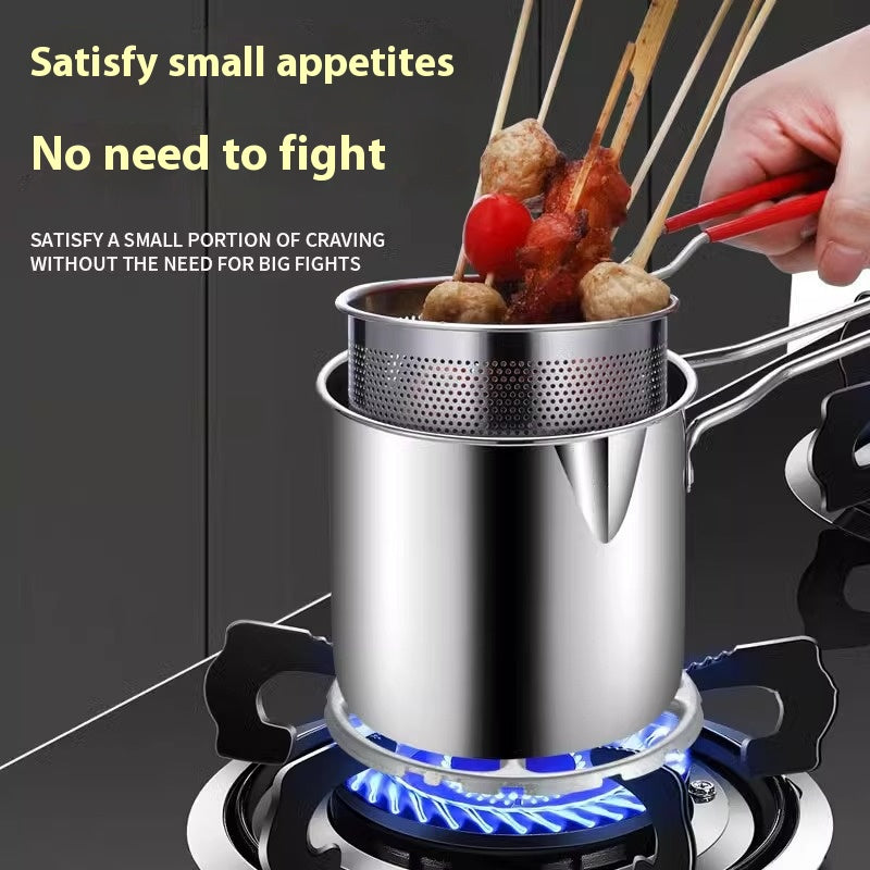 🍱🍢🍖Fgarui de tigaie din oțel inoxidabil