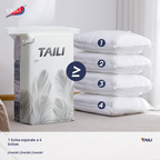 🧳【56×80 cm】【Set de 5 bucăți】💨 Saci de depozitare vidat cu capacitate mare – fără pompă de aer, anti-scurgere, ideali pentru economisirea spațiului în valiză și acasă