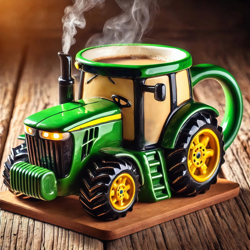 🎉【1+1 gratis · Plată la livrare】🎁Ceașcă de cafea retro în formă de tractor agricol