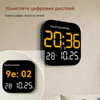 🕰️🛏️Ceas digital cu dublă utilizare pentru casă/birou – trezire delicată, spune adio alarmelor enervante / luminozitate reglabilă / funcționare silențioasă pe timp de noapte / afișaj temperatură🌙