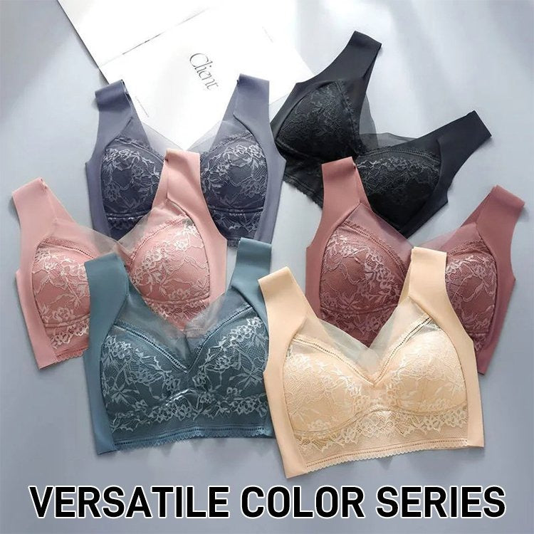 👙✨【Set 4 piese】Sutien damă confortabil, fără cusături, din dantelă elegantă