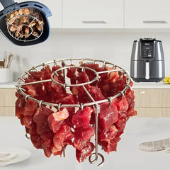 🍢🍖🍗Grătar din oțel inoxidabil 304 cu 24 de țepușe pentru cuptor cu aer cald