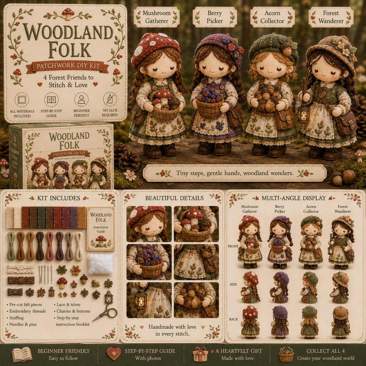 🎁 Ultima zi: bucură-te de 49% reducere! 🧵 Set de patchwork miniatural din seria "lume în miniatură"