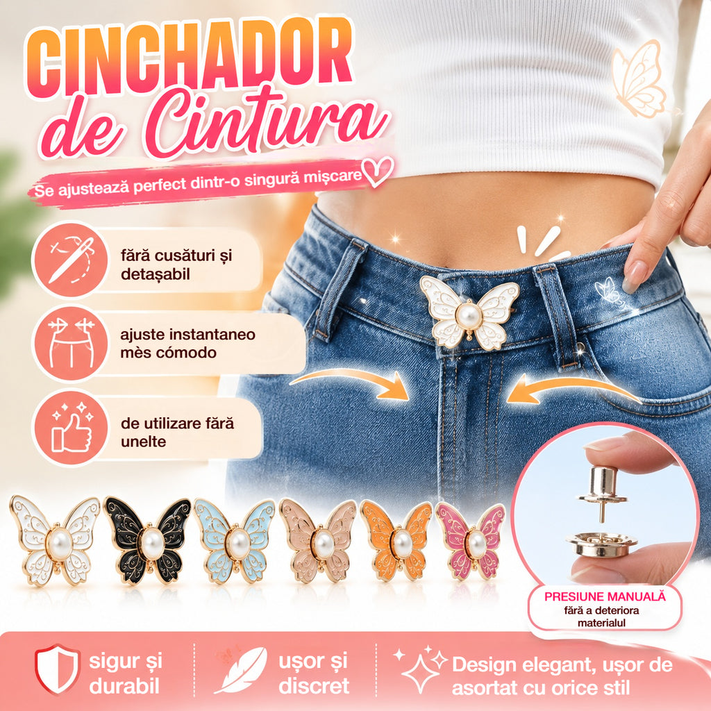 🦋[10 bucăți] Cataramă detașabilă în formă de fluture pentru reglarea taliei✨