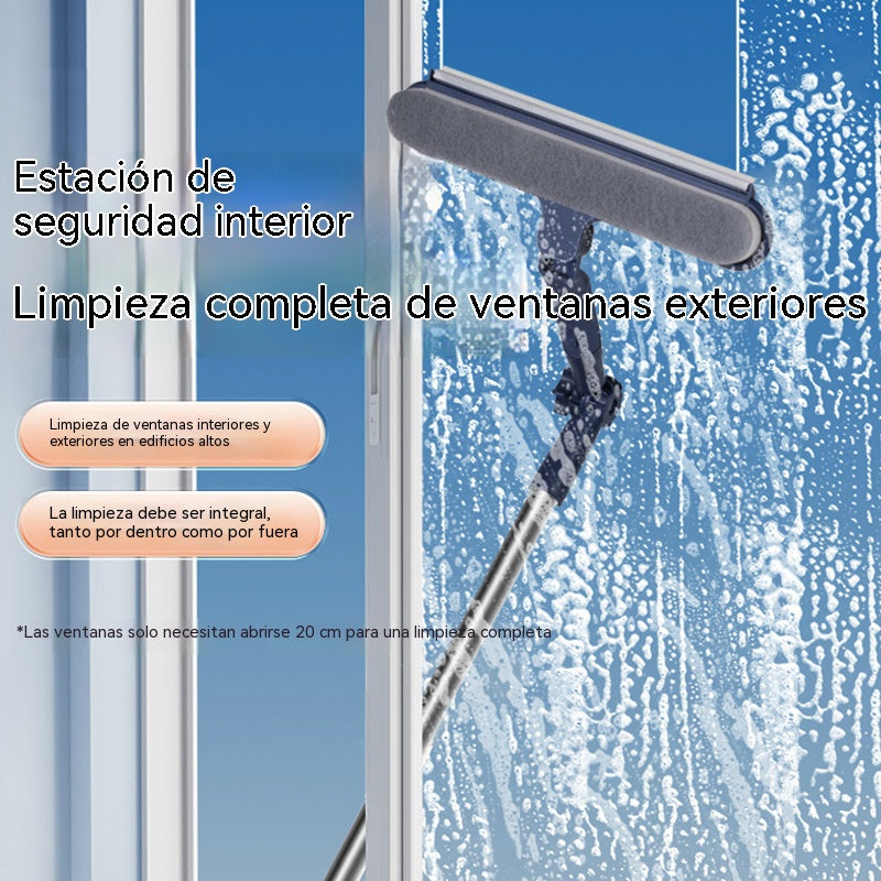 🧼✨ Curățător de geamuri 2 în 1 cu două fețe și mâner extensibil, ideal pentru curățarea geamurilor la clădiri înalte