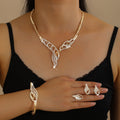 【Inel + Brățară + Cercei + Colier】Set de bijuterii în stil boho, creativ și unic, în stil minimalist.