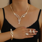 【Inel + Brățară + Cercei + Colier】Set de bijuterii în stil boho, creativ și unic, în stil minimalist.