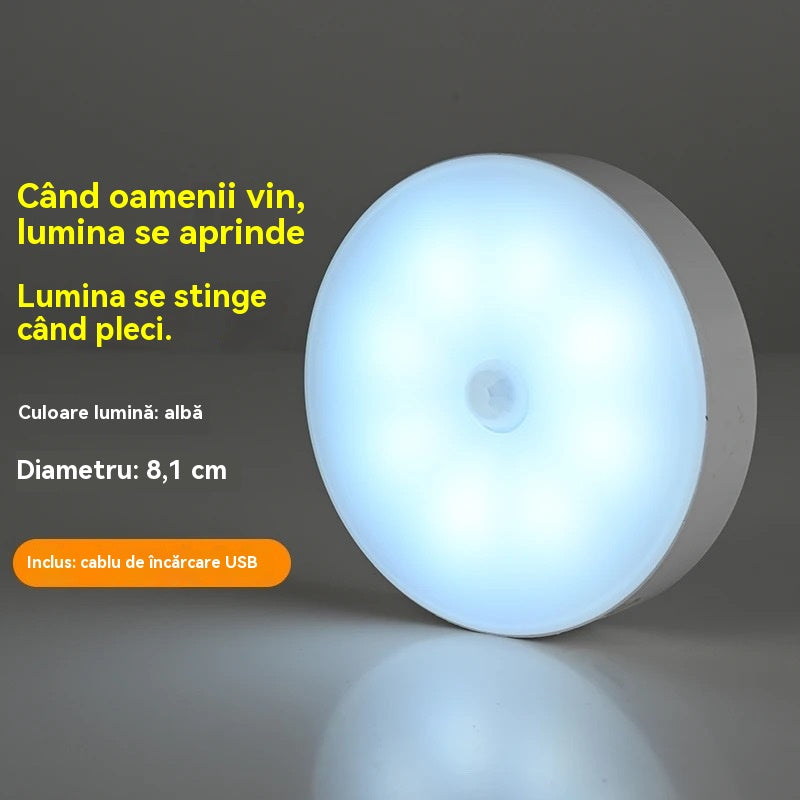 🏡💡【Cumpărați 1 obțineți 1】Lumină LED inteligentă cu inducție pentru corpul uman, convenabilă și practică de încărcat
