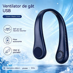 💨 Ventilator Portabil pentru Gât cu Aer Condiționat – Extrem de Silențios, Portabil și Rotativ la 360° – Ideal pentru Vară 🌞