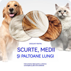 🐾 Perie Profesională pentru Îndepărtarea Părului Mort la Câini și Pisici: Delicată, Eficientă și o Casă Fără Păr! ✨💖
