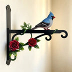 【Decorațiuni de Grădină 2026】Suport de Perete din Fier Forjat pentru Ghivece, Cârlig Decorativ Retro cu Păsări și Flori pentru Curte (6 Modele) ✨