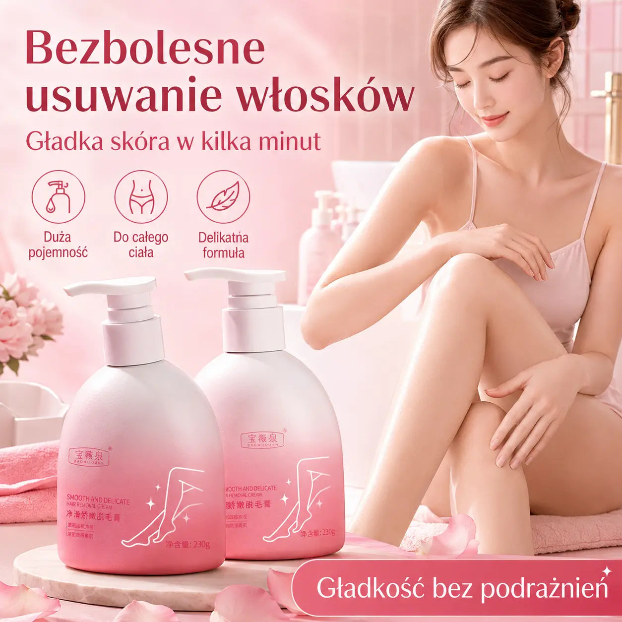 1 bucată la 145 lei 🎁 Doar pentru o perioadă limitată! Epilare delicată, fără iritații ✨ Piele fină în câteva minute