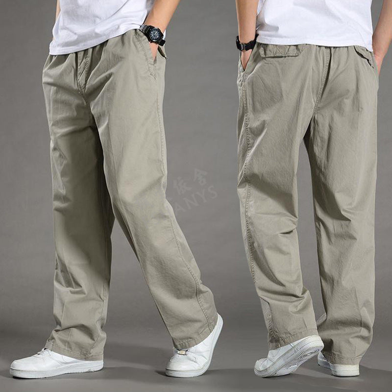 🏆【50-130KG】noi pantaloni drepti casual pentru bărbați de mărime mare