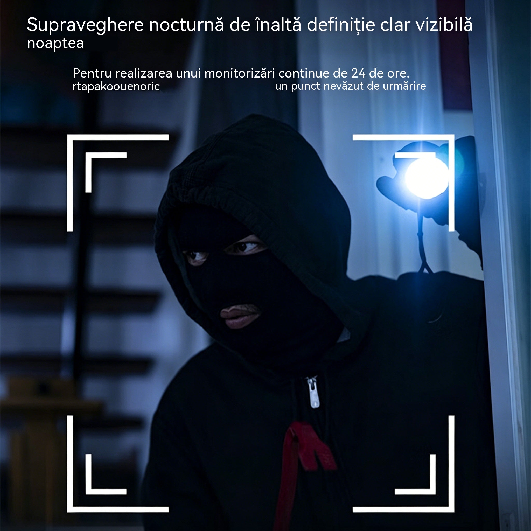 Cameră de înaltă definiție cu sistem inteligent de monitorizare a casei prin WiFi wireless de la distanță, vedere nocturnă în infraroșu, interfon bidirecțional și cameră de înaltă definiție.