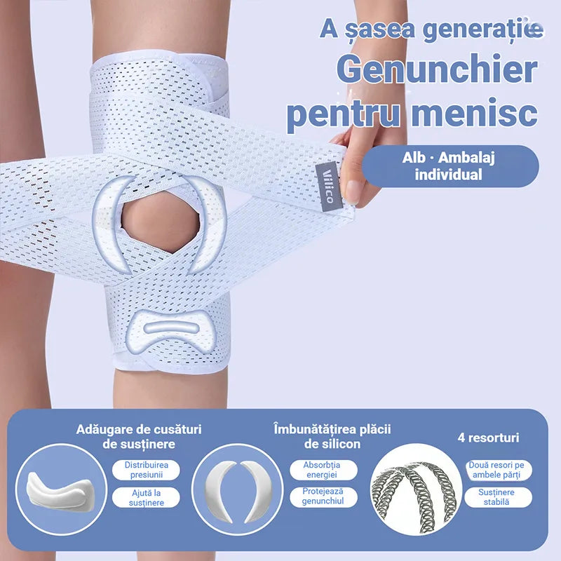 🦵Cumpără 1 Primești 1 Gratuit——【A 6-a generație, versiune îmbunătățită】Genunchier pentru menisc – respirabil, subțire și ușor