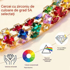 ✨Brățară cu zirconiu cubic geometric, în stil boem, colorată