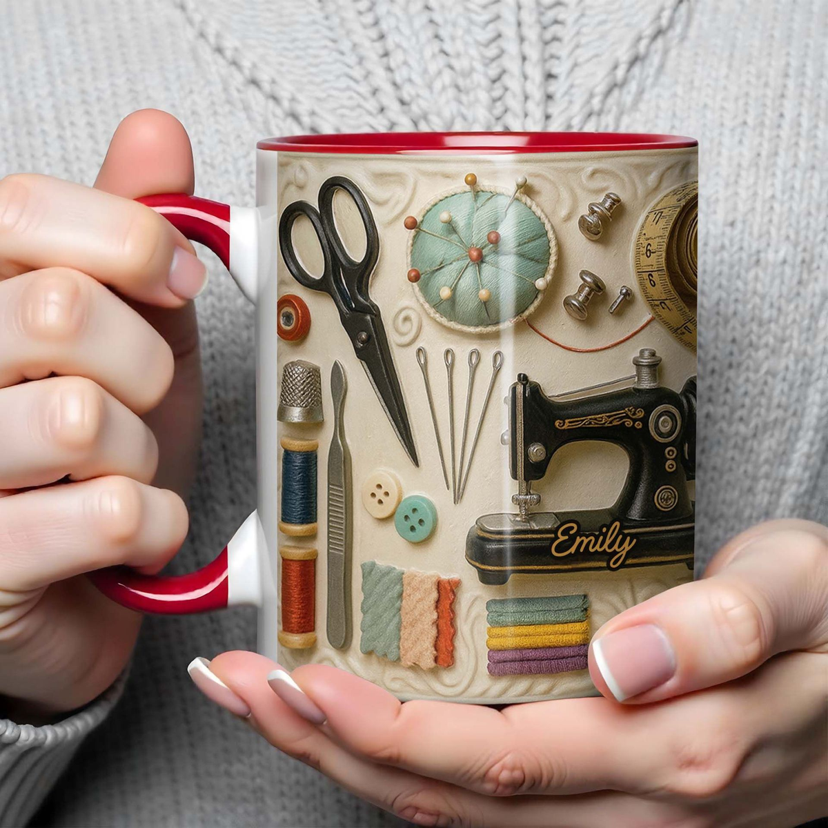 🧵☕ Cană pentru cusut: cadoul perfect pentru sufletele creative care iubesc cusutul