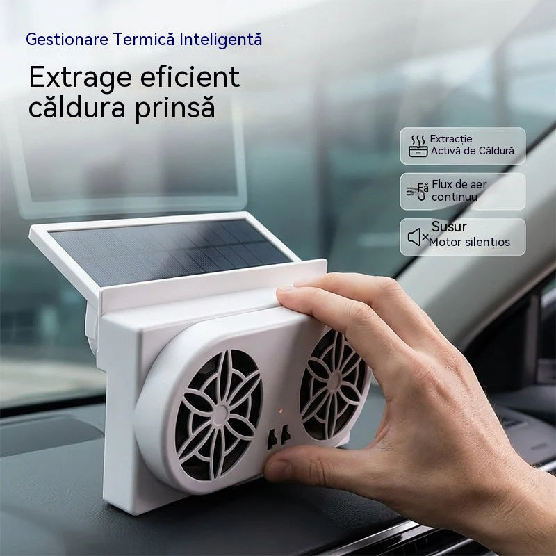 50% REDUCERE🌀Ventilator auto cu energie solară