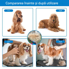 🐾 Perie Profesională pentru Îndepărtarea Părului Mort la Câini și Pisici: Delicată, Eficientă și o Casă Fără Păr! ✨💖