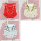 🌸【Set de 5 bucăți】Chiloți confortabili antibacterieni cu talie înaltă Tummy Tuck 👙💖