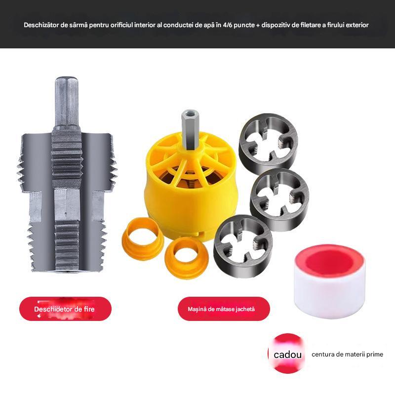 🛠️【Set de instrumente pentru deschiderea găurii filet intern + filet extern】Se aplică conductelor de apă în 4 și 6 puncte plastic PPR PVC
