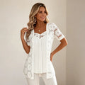 👚 Bluză elegantă din dantelă și plasă, care modelează silueta și subțiază talia